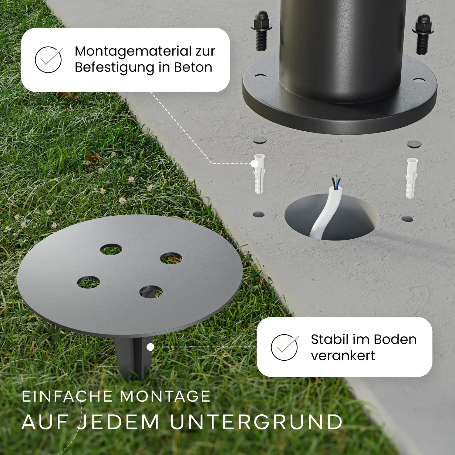 Wegeleuchte PAVO mit Steckdose - Image 6